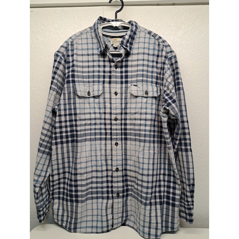 Bob Timberlake Plaid Flannel Shirt Men's Large Blue